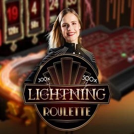 Lightning Roulette online game logo by Evolution on zula.eu.com