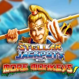 Stellar Jackpots with More Monkeys online game logo by Lightning Box Game on zula.eu.com